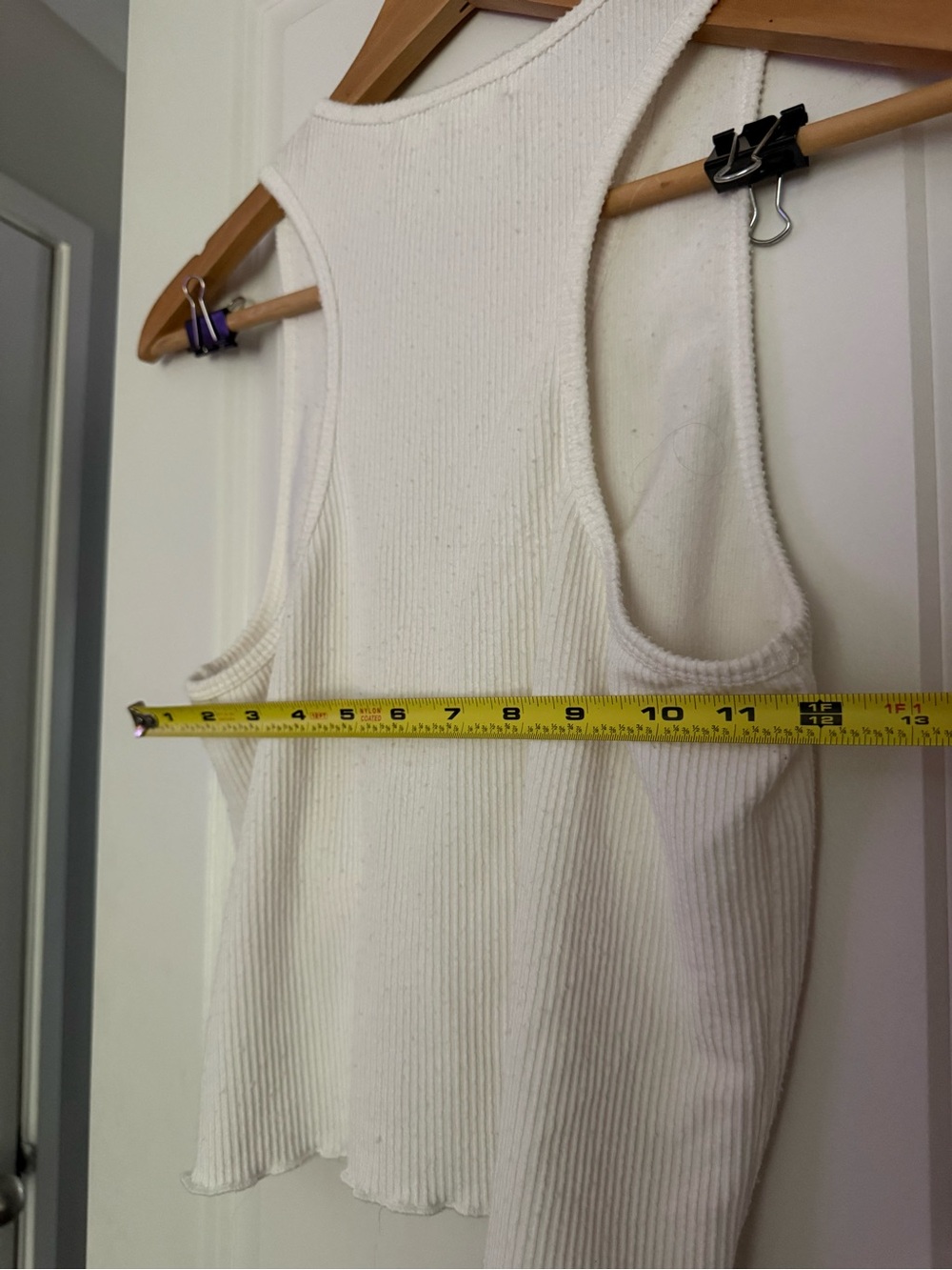 Ocean Drive White Ribbed Drawstring Tank - Picture 5 of 5